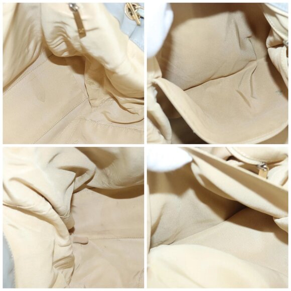 CHANEL Chain Shoulder Bag Leather 2way Gray Gold CC Auth 96778 - Picture 15 of 16